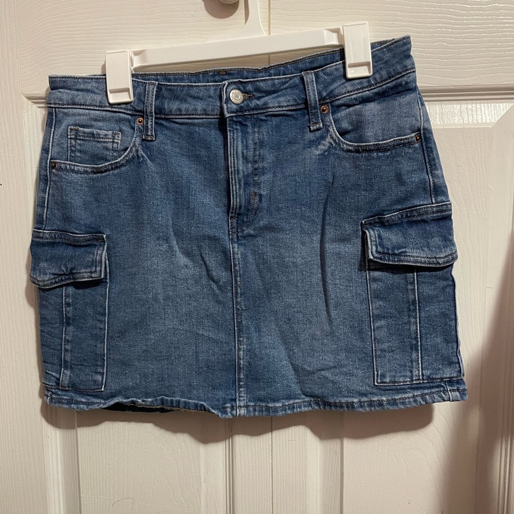 Old Navy Denim Cargo Mini Skirt